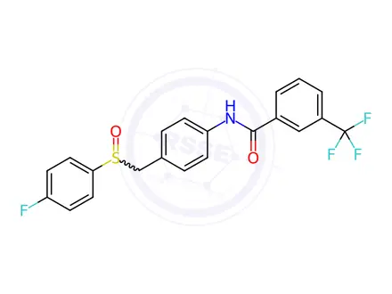 Chemical structure of N-{4-[(4-fluorobenzenesulfinyl)methyl]phenyl}-3-(trifluoromethyl)benzamide