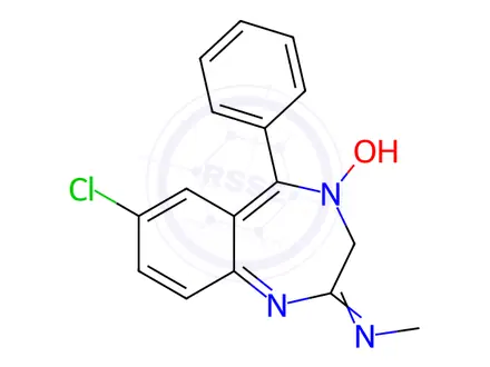 Chemical structure of Chlordiazepoxide-* psy (C1450000)