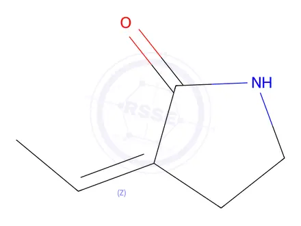 Chemical structure of 2-Pyrrolidinone, 3-ethylidene-