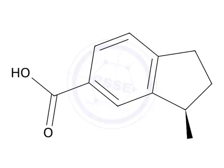 Chemical structure of (R)-3-amino-2,3-dihydro-1H-indene-5-carboxylic acid