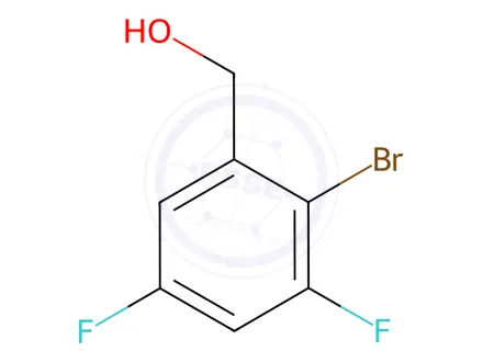 Chemical structure of (2-Bromo-3,5-difluorophenyl)methanol