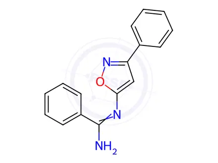 Chemical structure of N-(3-Phenylisoxazol-5-yl)benzimidamide