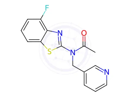 Chemical structure of N-(4-Fluorobenzo[d]thiazol-2-yl)-N-(pyridin-3-ylmethyl)acetamide