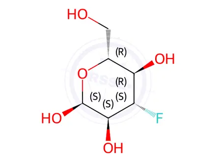 Chemical structure of 3-Deoxy-3-fluoro-α-D-glucopyranose