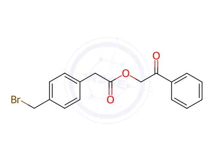 Chemical structure of 4-(Bromomethyl)phenylacetic acid phenacyl ester