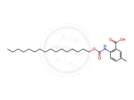 Chemical structure of 2-(((Hexadecyloxy)carbonyl)amino)-5-methylbenzoic Acid