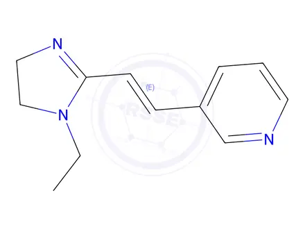 Chemical structure of (E)-3-(2-(1-Ethyl-4,5-dihydro-1H-imidazol-2-yl)vinyl)pyridine