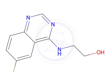 Chemical structure of 2-((6-Bromoquinazolin-4-yl)amino)ethan-1-ol