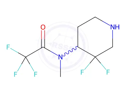 Chemical structure of Acetamide, N-(3,3-difluoro-4-piperidinyl)-2,2,2-trifluoro-N-methyl-