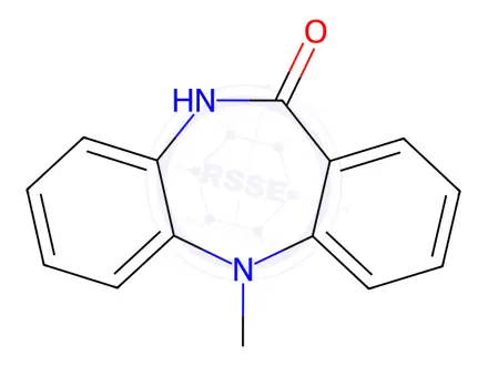 Chemical structure of 5,10-Dihydro-5-methyl-11H-dibenzo[b,e][1,4]diazepin-11-one