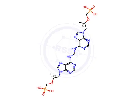 Chemical structure of isopropyl (((((S)-1-(6-amino-9H-purin-9-yl)propan-2-yl)oxy)methyl)(phenoxy)phosphoryl)-D-alaninate fumarate
