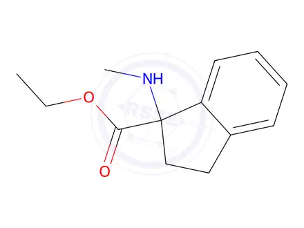 Chemical structure of Ethyl 1-(methylamino)-2,3-dihydro-1h-indene-1-carboxylate