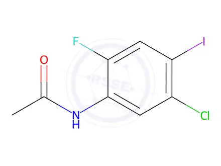 Chemical structure of N-(5-chloro-2-fluoro-4-iodo-phenyl)acetamide