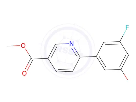 Chemical structure of Methyl 6-(3-fluoro-5-hydroxyphenyl)nicotinate
