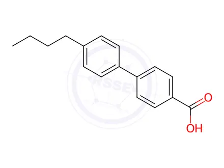 Chemical structure of 4'-Butylbiphenyl-4-carboxylic Acid