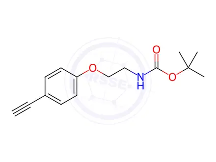 Chemical structure of Carbamic acid, N-[2-(4-ethynylphenoxy)ethyl]-, 1,1-dimethylethyl ester