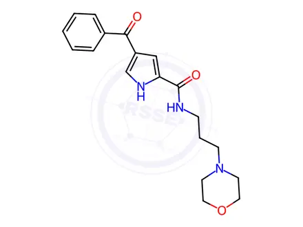 Chemical structure of 4-benzoyl-N-(3-morpholinopropyl)-1H-pyrrole-2-carboxamide