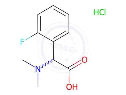 Chemical structure of (Dimethylamino)(2-fluorophenyl)acetic Acid Hydrochloride