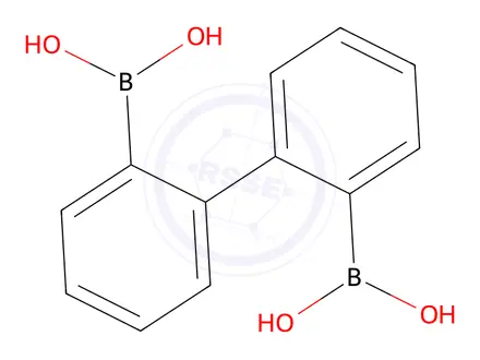 Chemical structure of [1,1'-Biphenyl]-2,2'-Diyldiboronic Acid