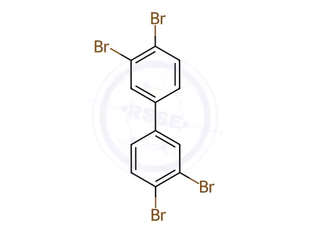 Chemical structure of 3,3’,4,4’-Tetrabromobiphenyl