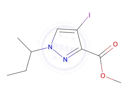 Chemical structure of Methyl 1-(sec-butyl)-4-iodo-1h-pyrazole-3-carboxylate