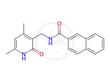 Chemical structure of 2-NAPHTHALENECARBOXAMIDE, N-[(1,2-DIHYDRO-4,6-DIMETHYL-2-OXO-3-PYRIDINYL)METHYL]-