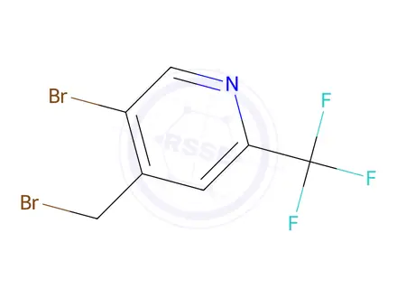 Chemical structure of 5-Bromo-4-(bromomethyl)-2-(trifluoromethyl)pyridine
