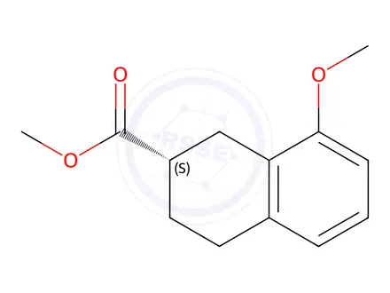 Chemical structure of 2-Naphthalenecarboxylic acid, 1,2,3,4-tetrahydro-8-methoxy-, methyl ester, (2S)-