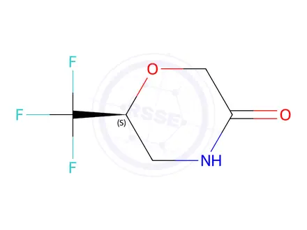 Chemical structure of (6S)-6-(trifluoromethyl)morpholin-3-one