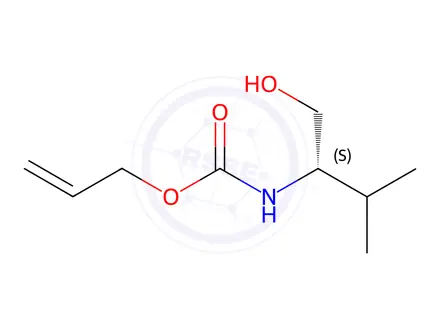 Chemical structure of Carbamic acid, N-[(1S)-1-(hydroxymethyl)-2-methylpropyl]-, 2-propen-1-yl ester