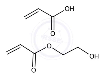 Chemical structure of 2-Propenoic acid, polymer with ethenylbenzene, 2-ethylhexyl 2-propenoate and 2-hydroxyethyl 2-propenoate