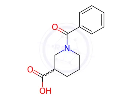 Chemical structure of 1-Benzoylpiperidine-3-carboxylic acid