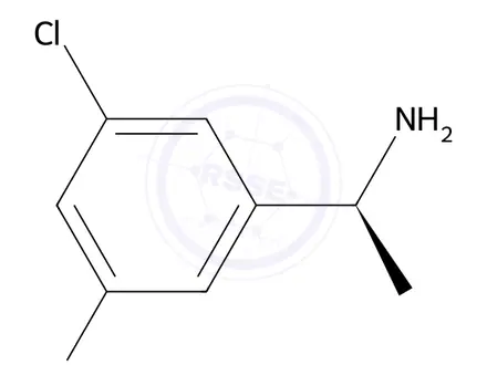 Chemical structure of (S)-1-(3-Chloro-5-fluorophenyl)ethanamine