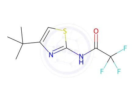 Chemical structure of N-(4-(tert-butyl)thiazol-2-yl)-2,2,2-trifluoroacetamide