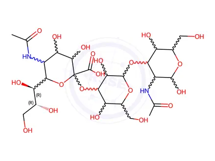 Chemical structure of NeupNAcα2,3Galpβ1,3GalpNAc sodiumsalt