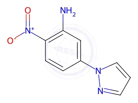 Chemical structure of 2-Nitro-5-(1H-pyrazol-1-yl)aniline