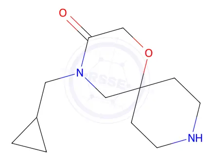 Chemical structure of 4-(Cyclopropylmethyl)-1-oxa-4,9-diazaspiro[5.5]undecan-3-one