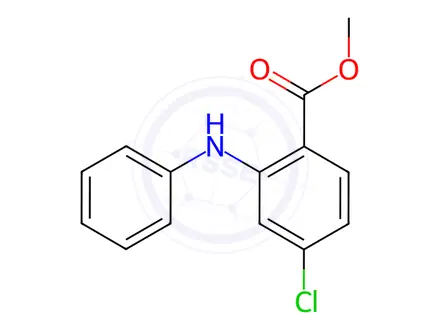 Chemical structure of Benzoic acid, 4-chloro-2-(phenylamino)-, methyl ester
