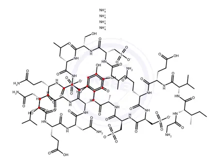 Chemical structure of Insulin chain A oxidized ammonium salt from bovine pancreas