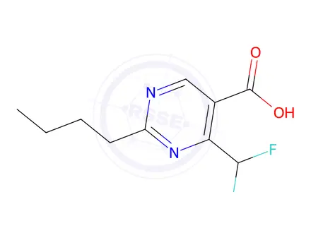 Chemical structure of 2-Butyl-4-(difluoromethyl)pyrimidine-5-carboxylic acid