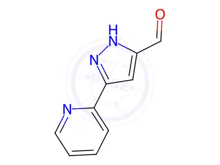 Chemical structure of 3-(pyridin-2-yl)-1H-pyrazole-5-carbaldehyde