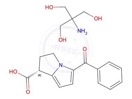 Chemical structure of (R)-Ketorolac Trometamol