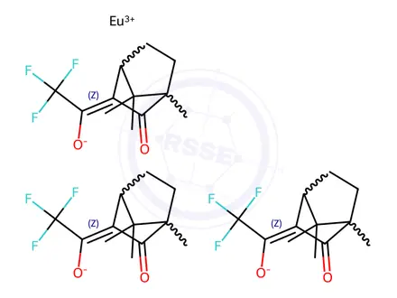 Chemical structure of EUROPIUM D-3-TRIFLUOROACETYLCAMPHORATE
