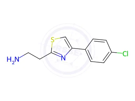 Chemical structure of 2-(4-(4-Chlorophenyl)thiazol-2-yl)ethan-1-amine dihydrochloride