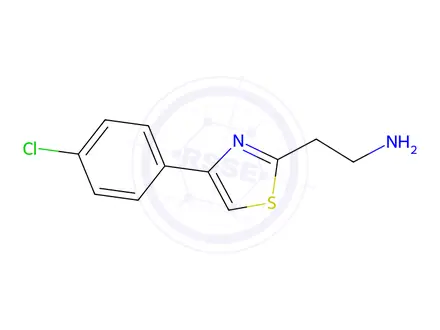 Chemical structure of 2-(4-(4-Chlorophenyl)thiazol-2-yl)ethan-1-amine dihydrochloride