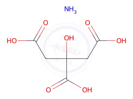 Chemical structure of Ammonium Citrate