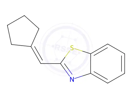 Chemical structure of Benzothiazole, 2-(cyclopentylidenemethyl)-(9CI)