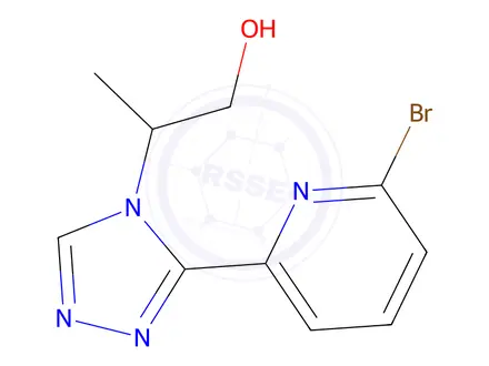 Chemical structure of 2-(3-(6-Bromopyridin-2-yl)-4H-1,2,4-triazol-4-yl)propan-1-ol