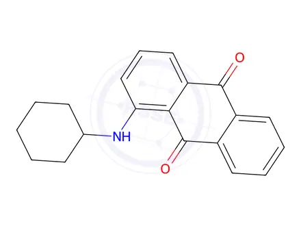Chemical structure of 1-(Cyclohexylamino)anthracene-9,10-dione