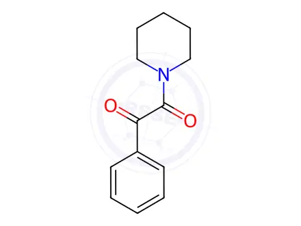 Chemical structure of 1,2-Ethanedione, 1-phenyl-2-(1-piperidinyl)-Piperidine, 1-(oxophenylacetyl)-(9CI)